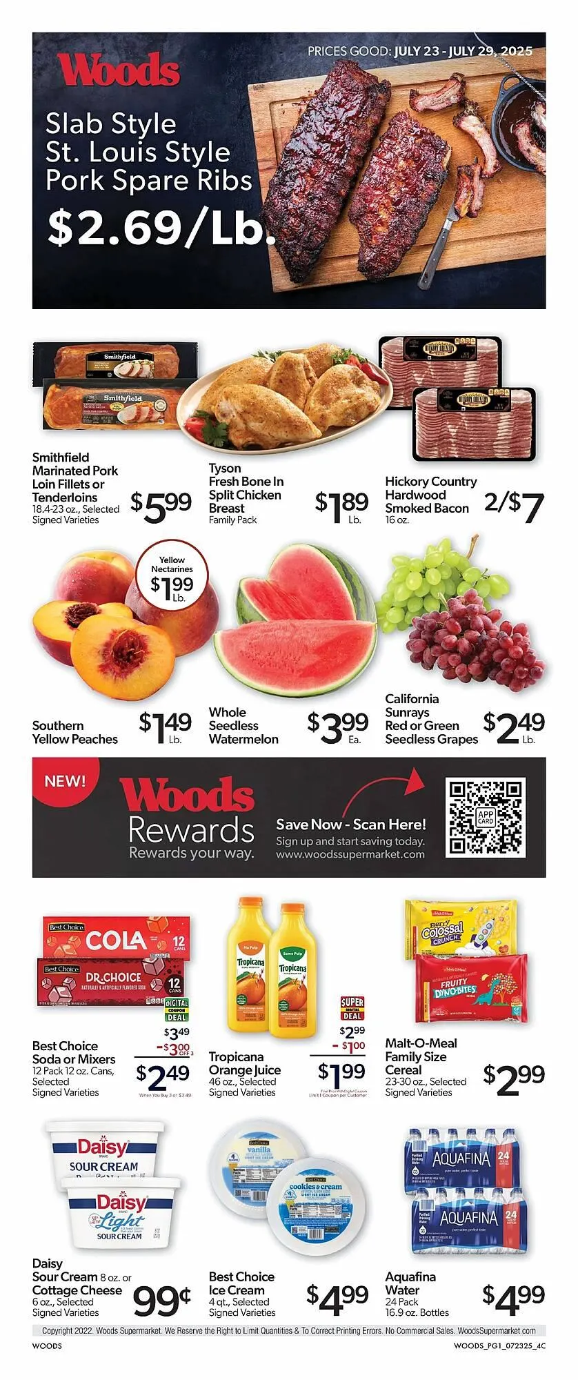 Woods Supermarket Weekly Ad - 1
