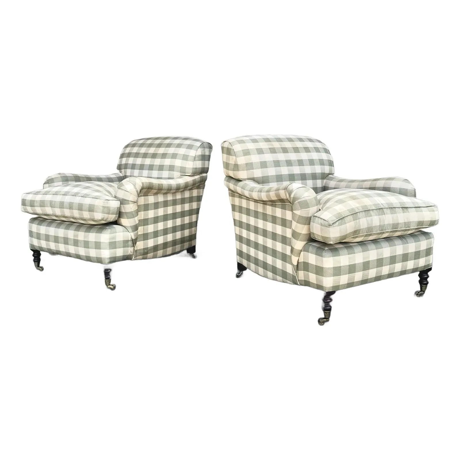 George Smith Standard Arm Chairs- Set of 2