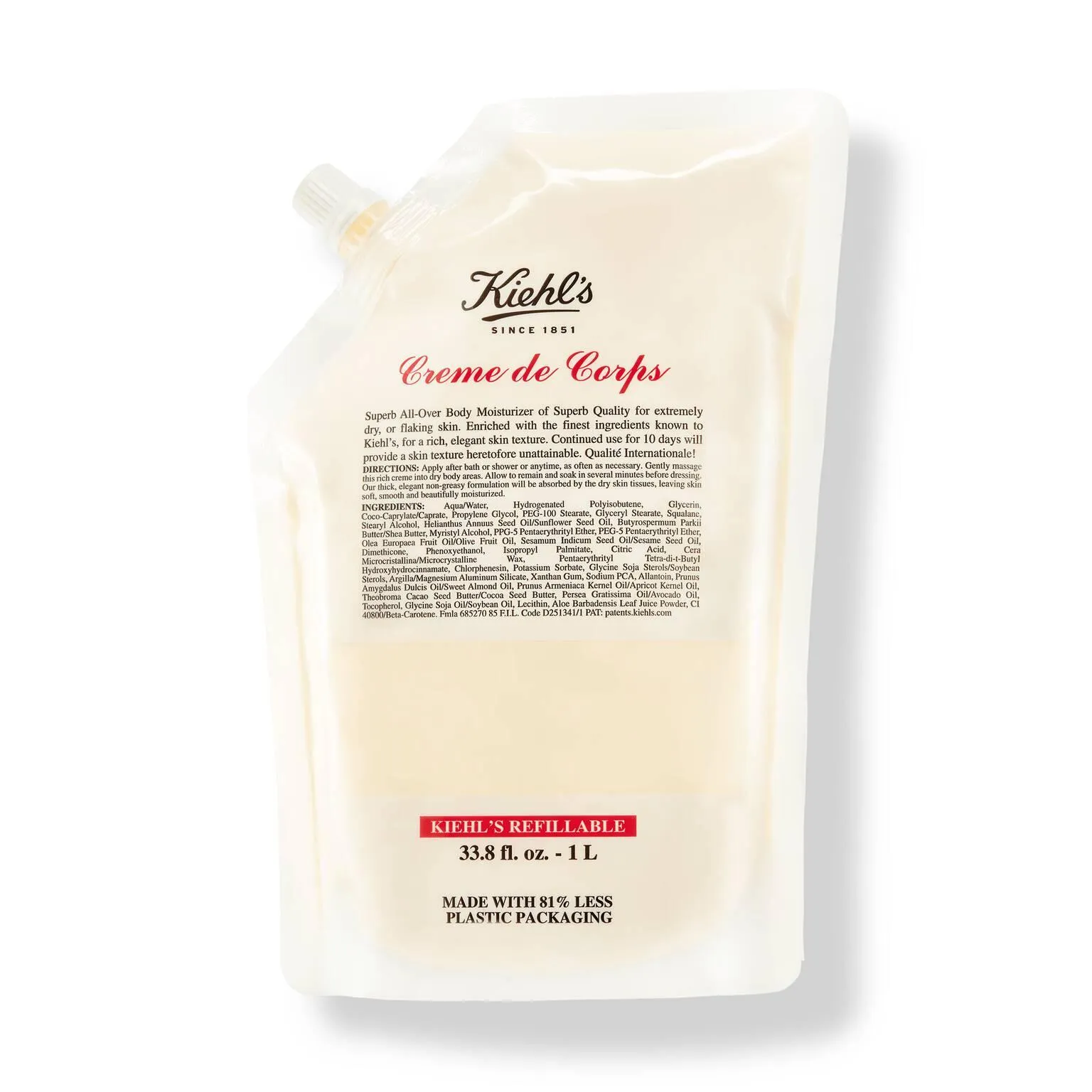 Creme de Corps Refillable Body Lotion with Cocoa Butter