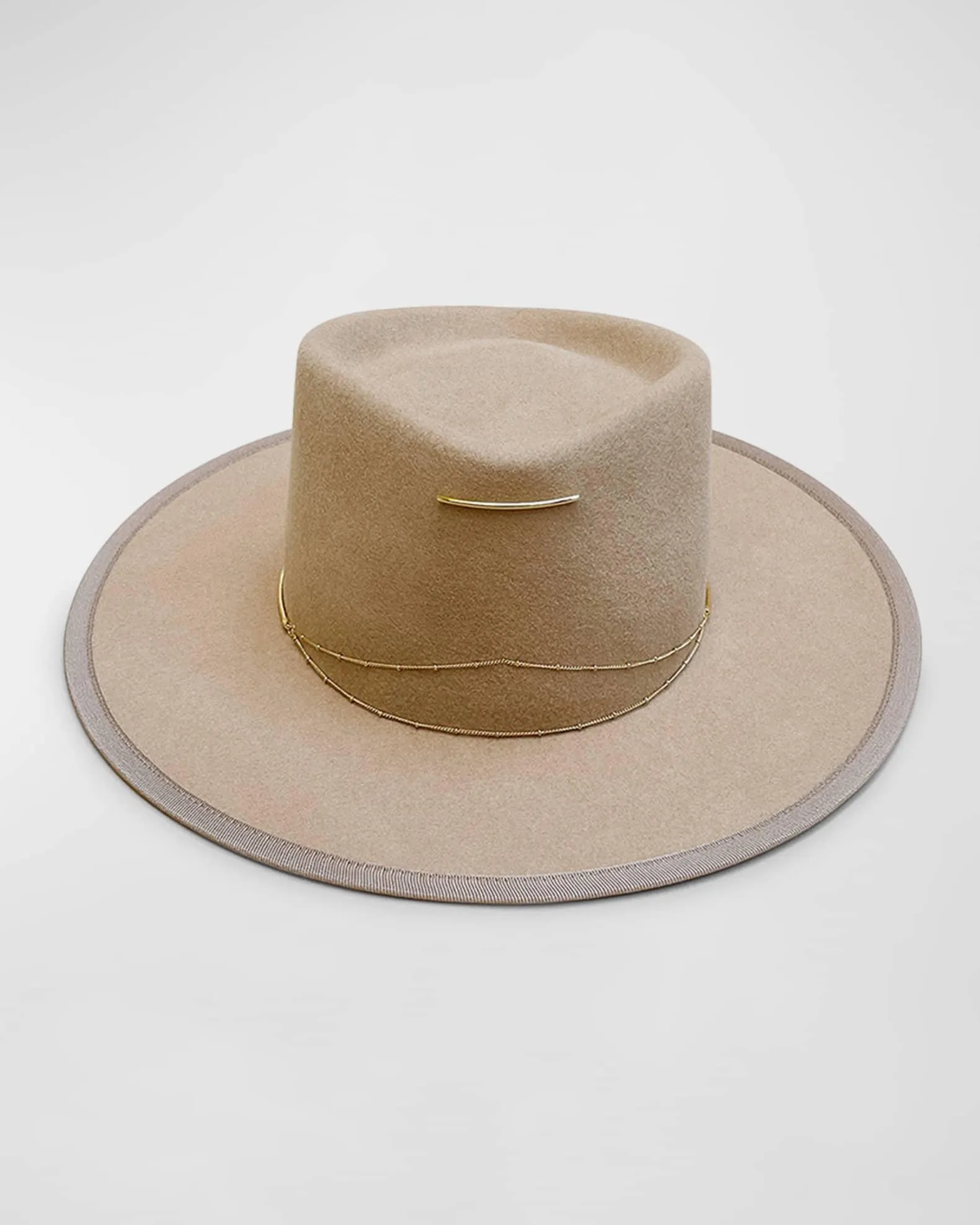 Anna Draped Chain Merino Wool Fedora