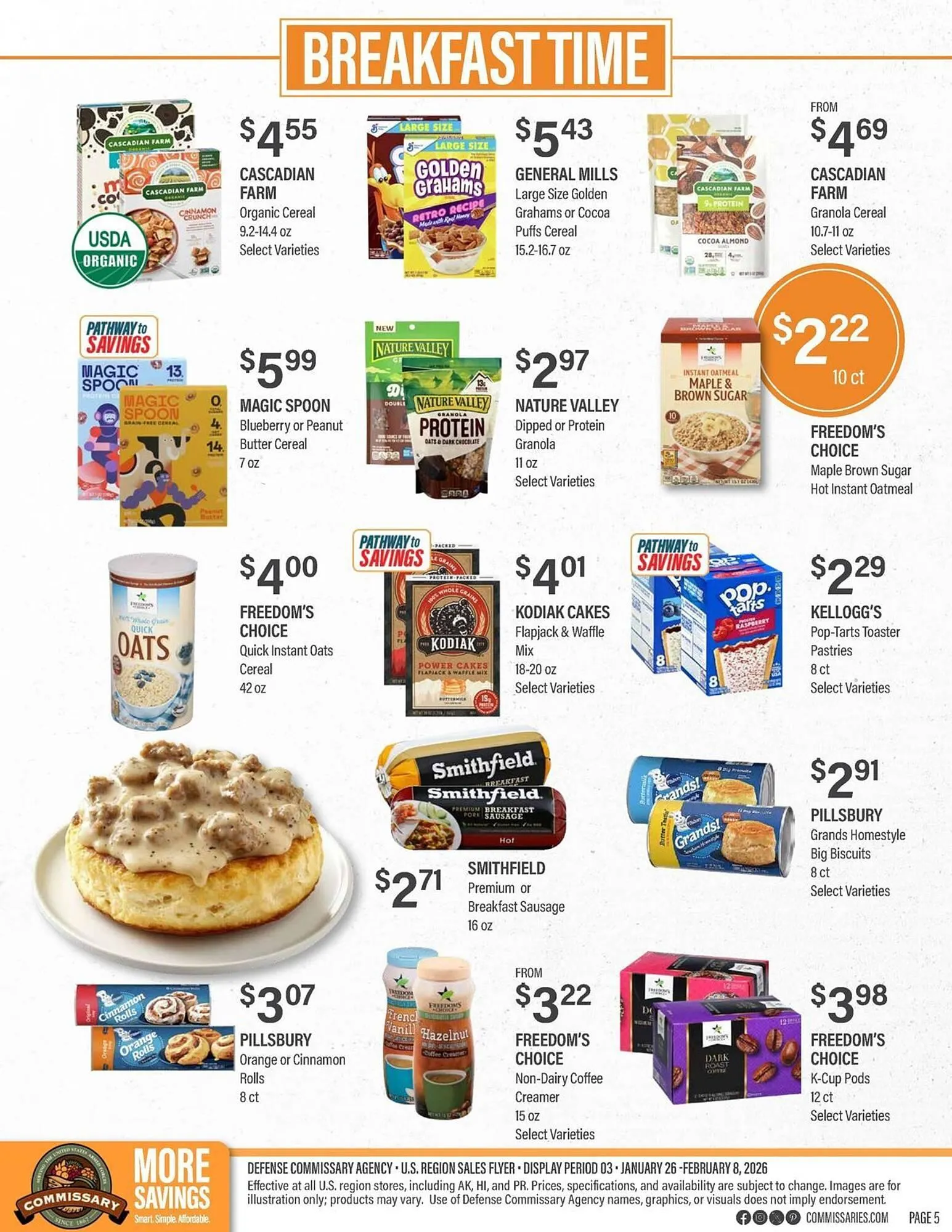 Weekly promotion Commissary weekly ad spanning from January 26 to February 8 2026 - Page 5 for Catalogue 365