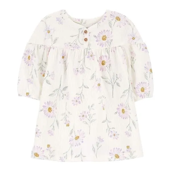 Baby Girl (NB-12M) Carter’s® Floral Dress w/ Diaper Cover