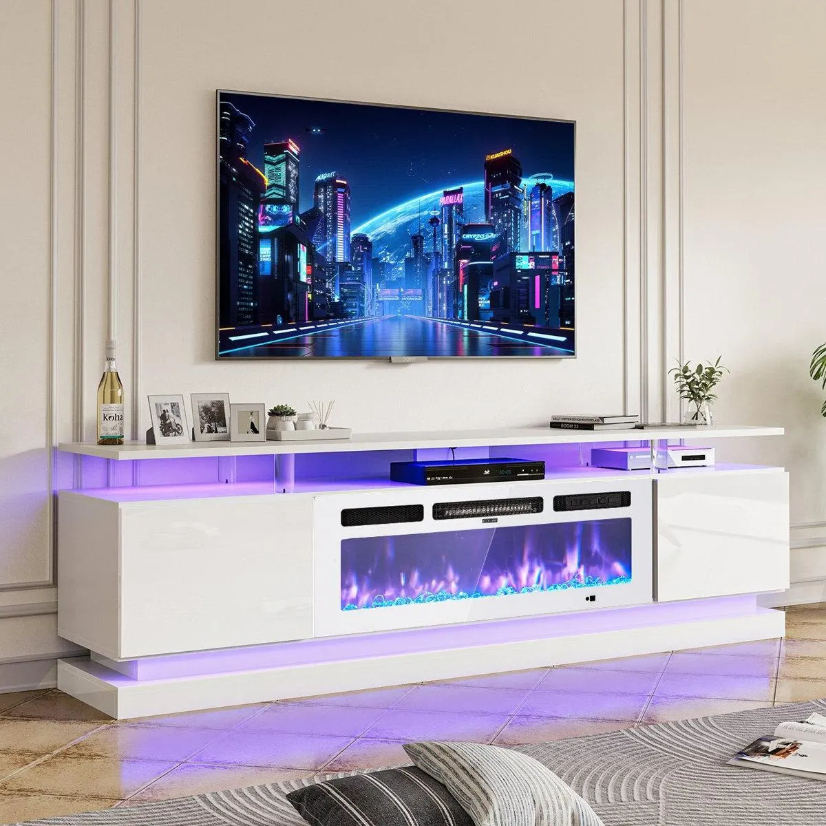 Kelsch 70'' TV Stand for TVs up to 80'' with Electric Fireplace