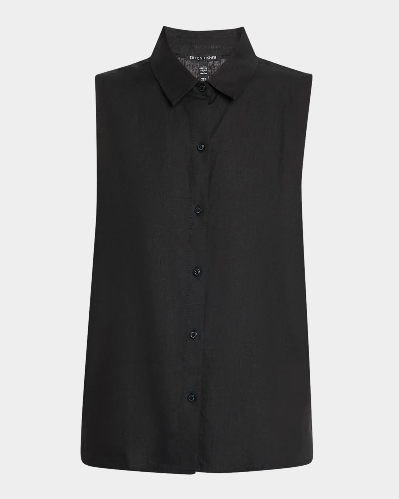 Sleeveless Organic Linen Shirt