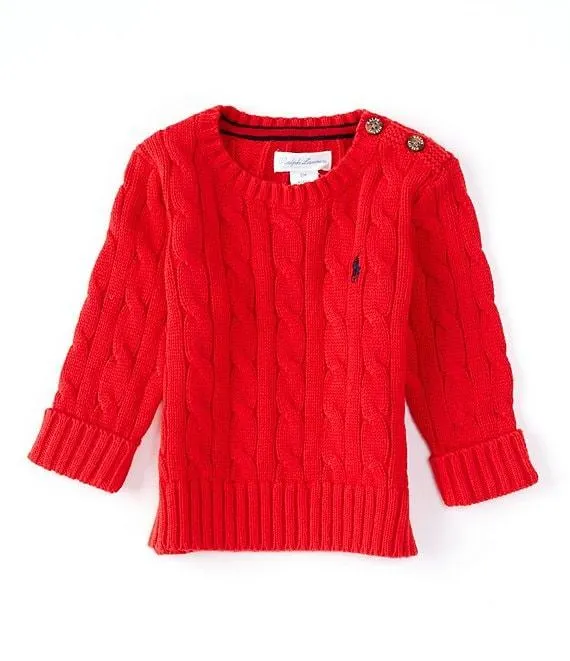 Baby Boys Long-Sleeve Cable-Knit Sweater