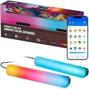 WiZ Connected Gradient Light Bars, RGBIC, Display Multiple Colors, Versatile Placement, Easy Setup, LED, Connect to Wi-Fi, Control with App/Voice