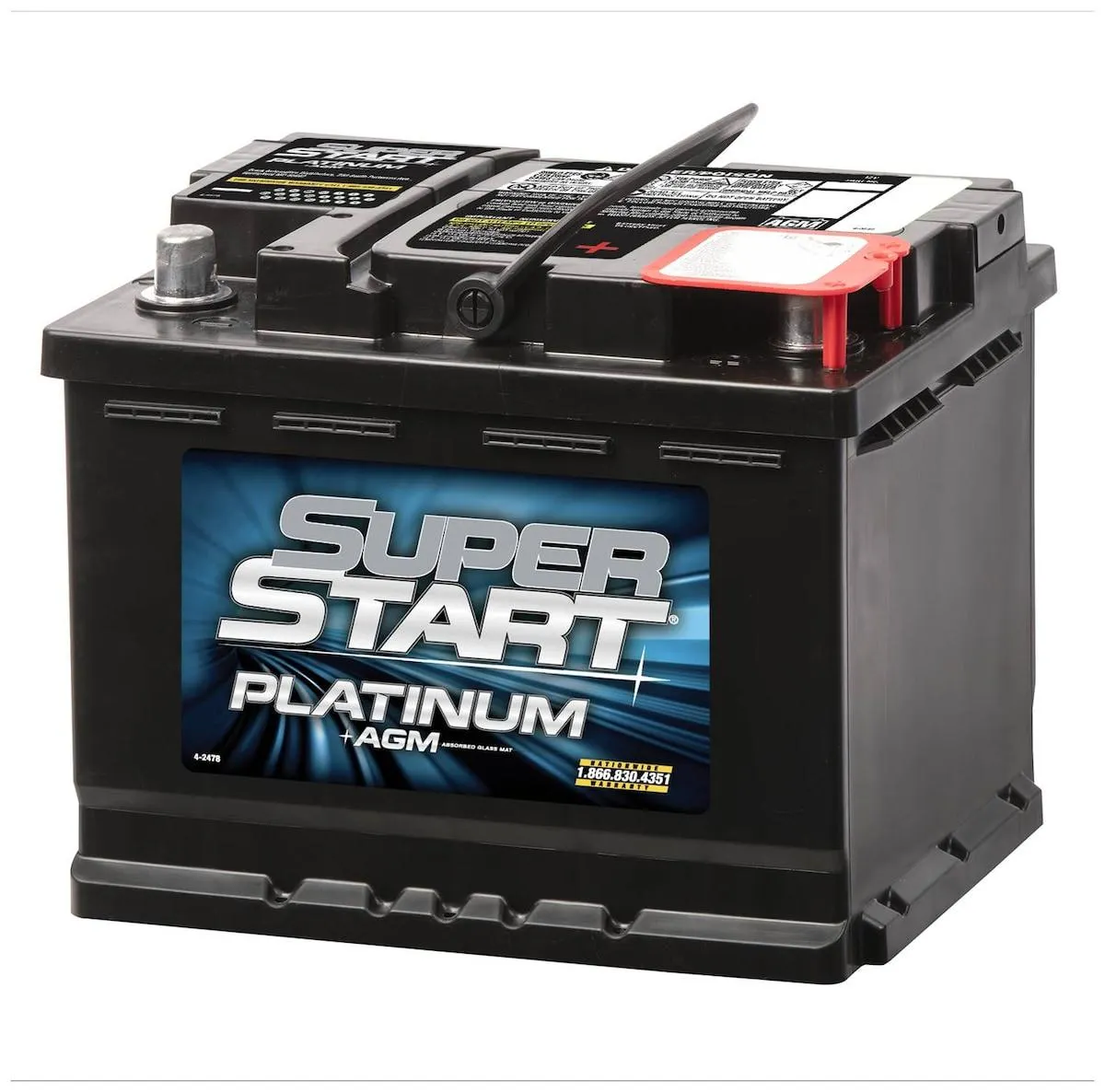 Super Start Platinum AGM Top Post Battery Group Size 47 H5 - 47PLT