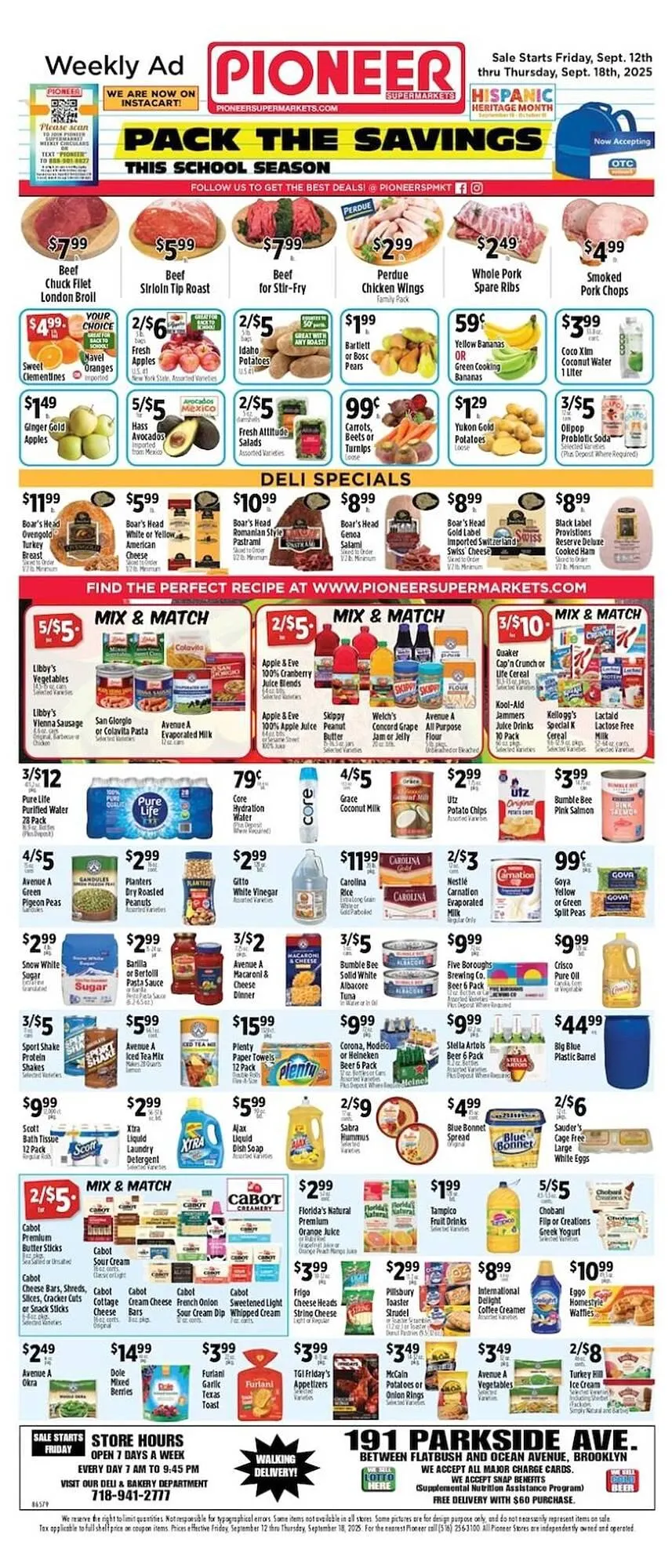 Weekly ad Pioneer Supermarkets weekly ad from September 12 to September 18 2025 - Page 1