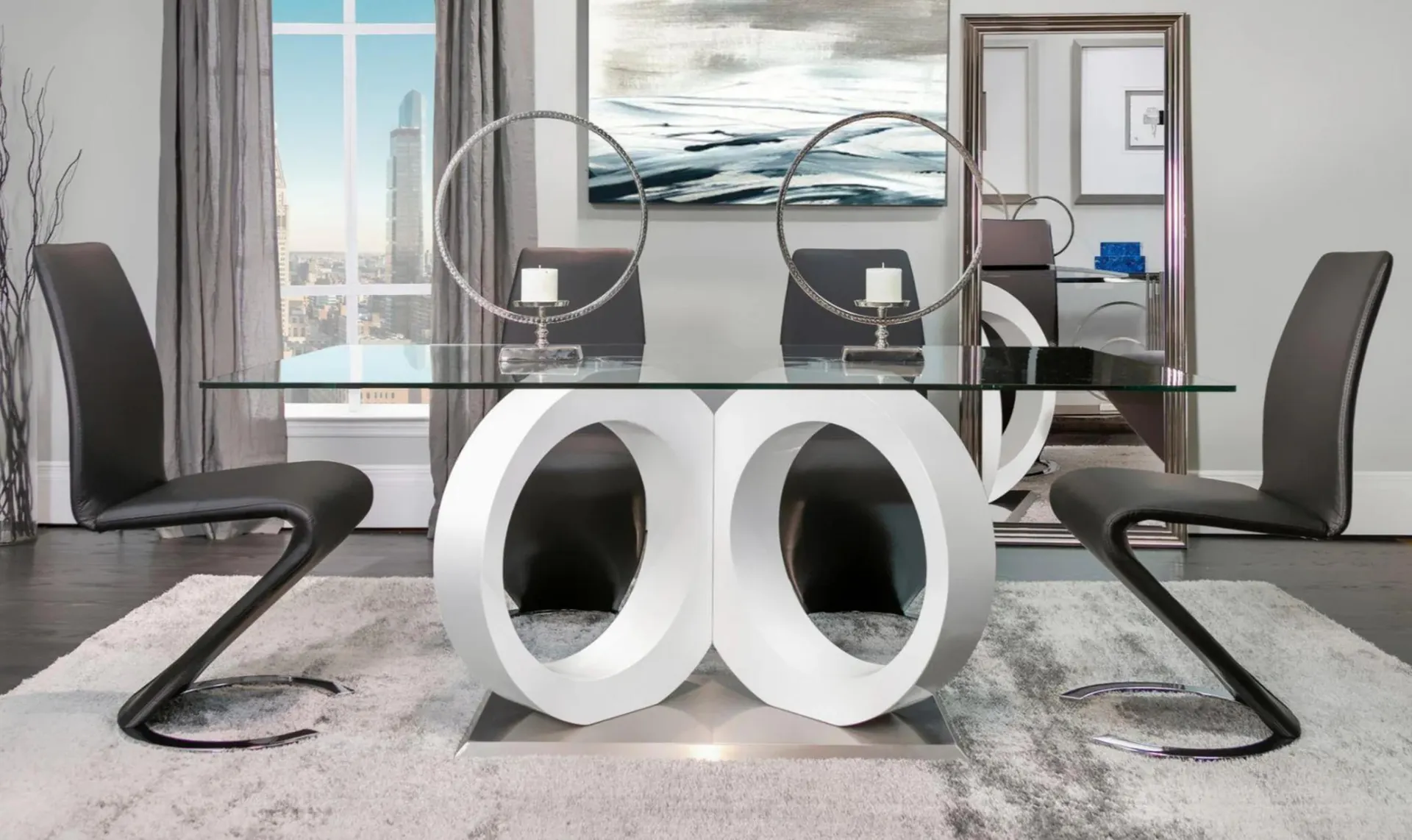 Global Furniture Gottlieb 4-Seater Rectangle Dining Room Set