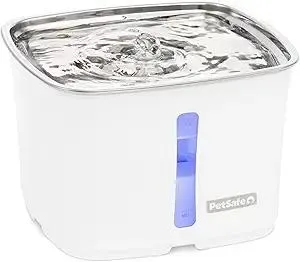 PetSafe Viva Pet Fountain - Encourages Healthy Hydration - Automatic Water Dispenser with Double Filtration - Ultra Quiet Water Fountain - Easy to Assemble & Clean - Dishwasher Safe - 64 oz