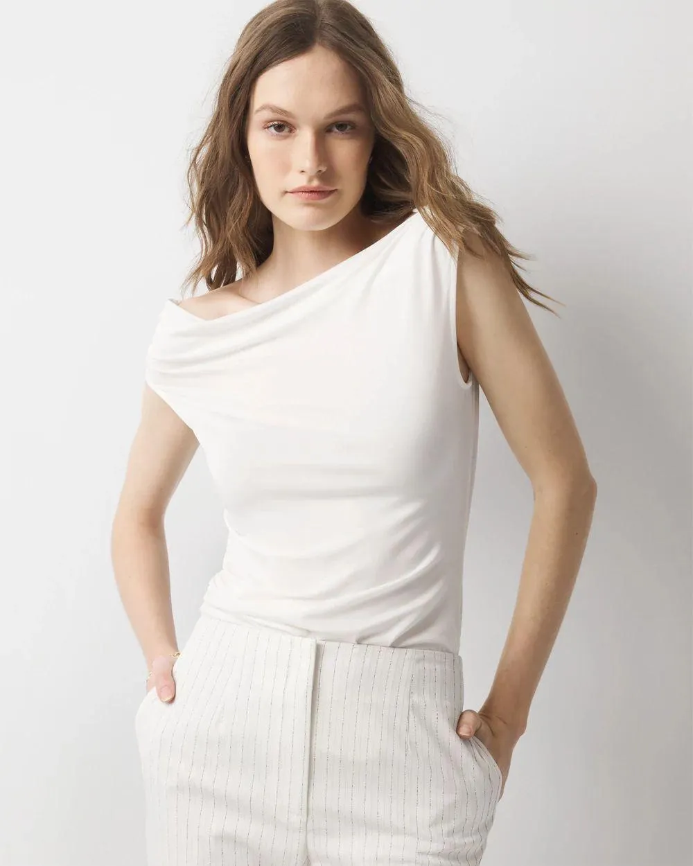 Off-The-Shoulder Shirred Top