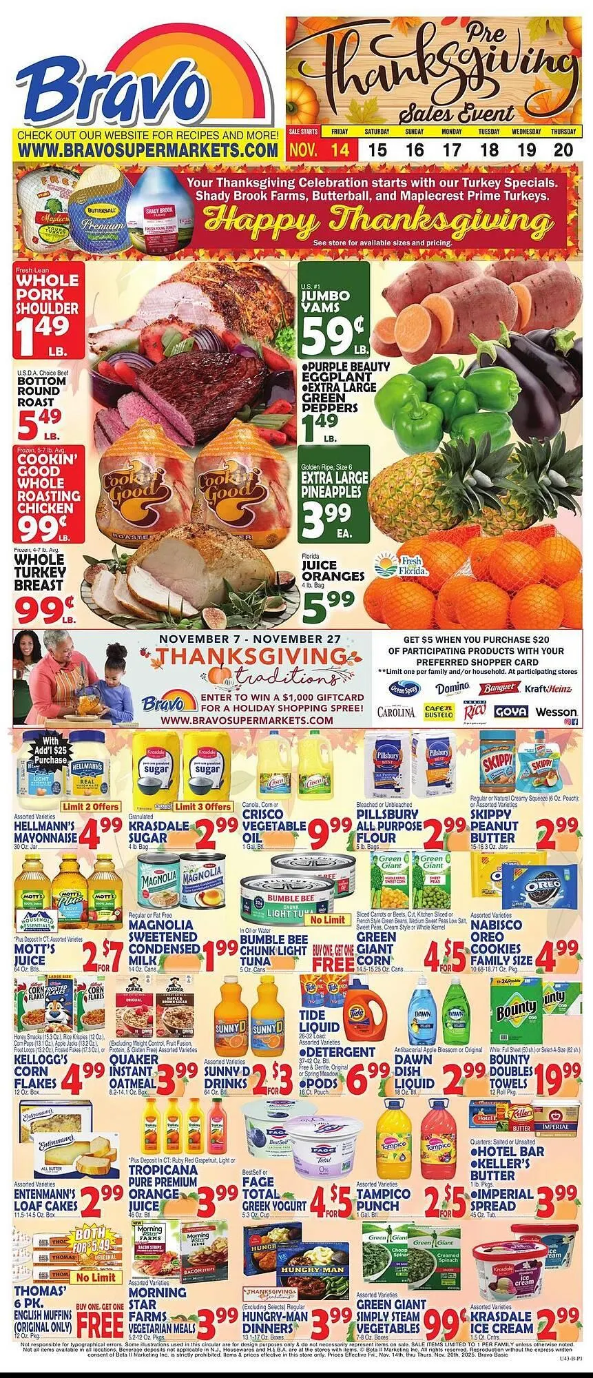 Weekly ad Bravo Supermarkets weekly ad from November 14 to November 20 2025 - Page 1