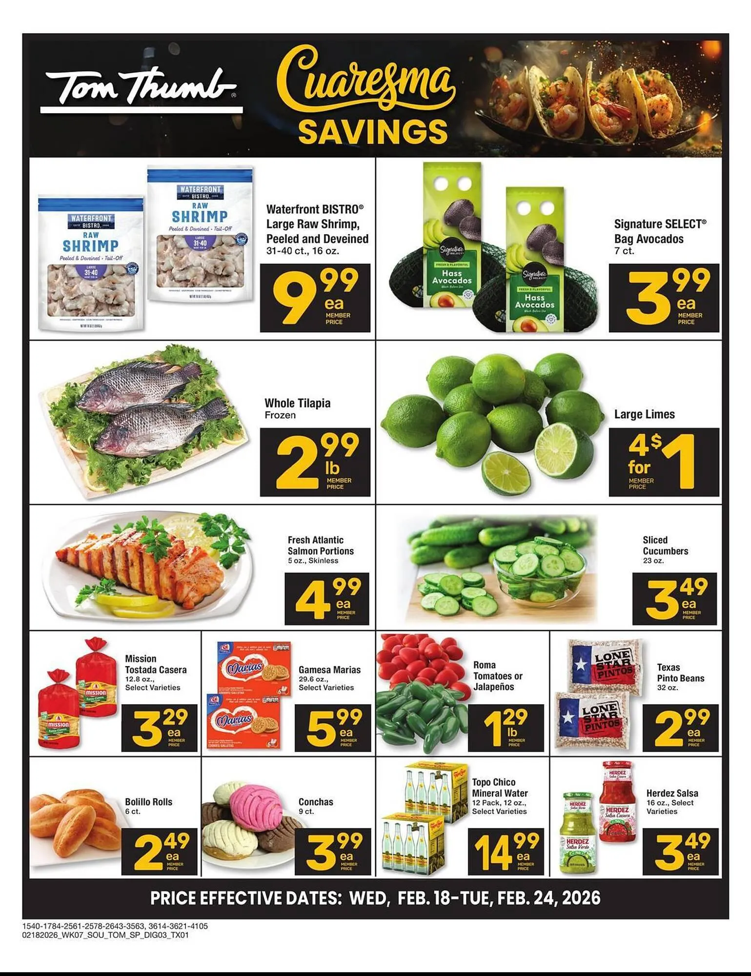 Weekly ad Tom Thumb weekly ad from February 18 to February 24 2026 - Page 1