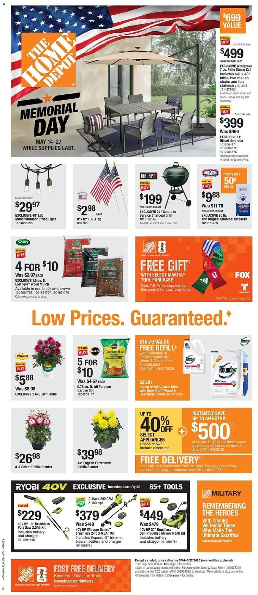Weekly ad The Home Depot flyer from May 14 to May 27 2026 - Page 1