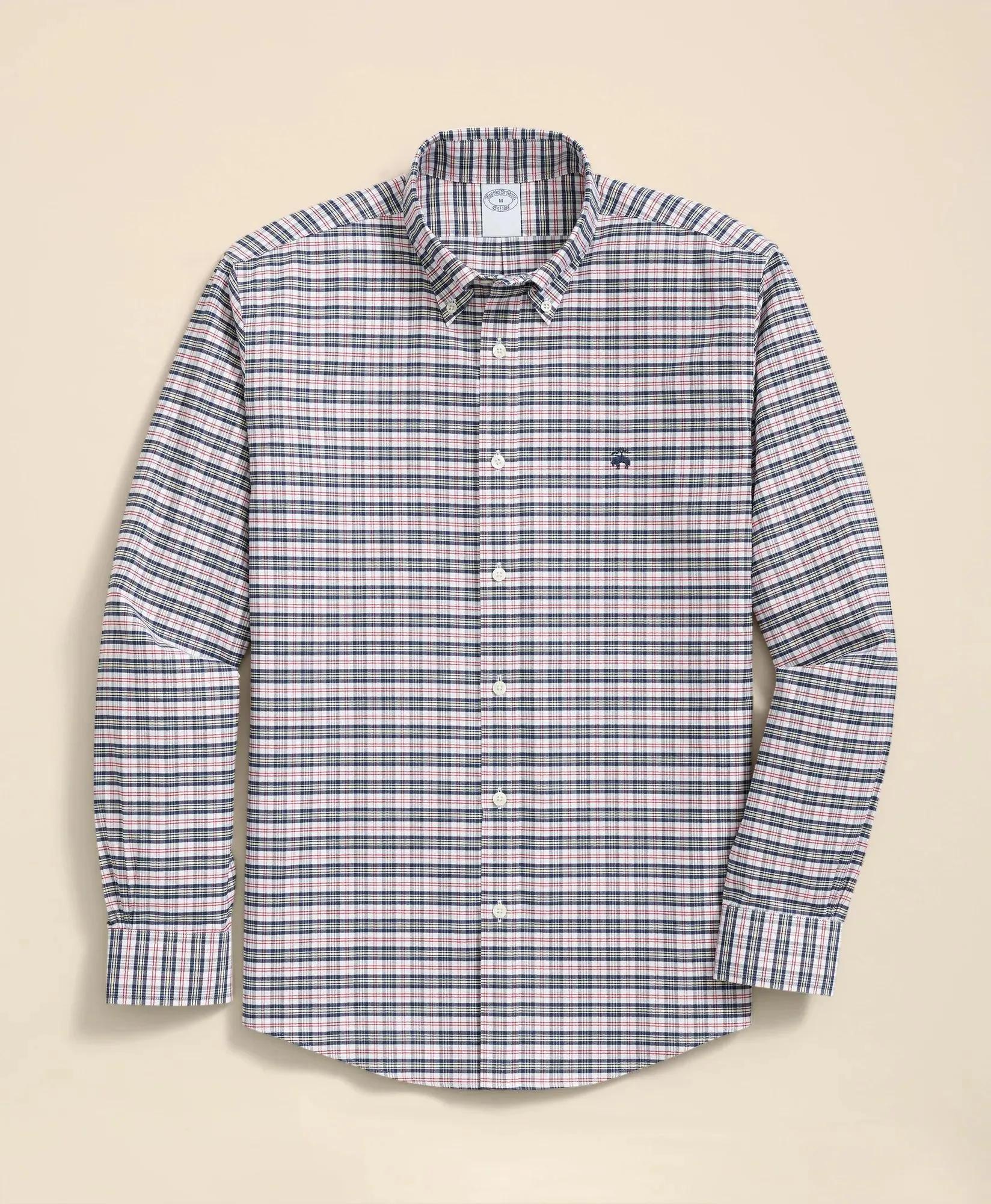 Stretch Non-Iron Oxford Button-Down Collar, Vintage Check Shirt