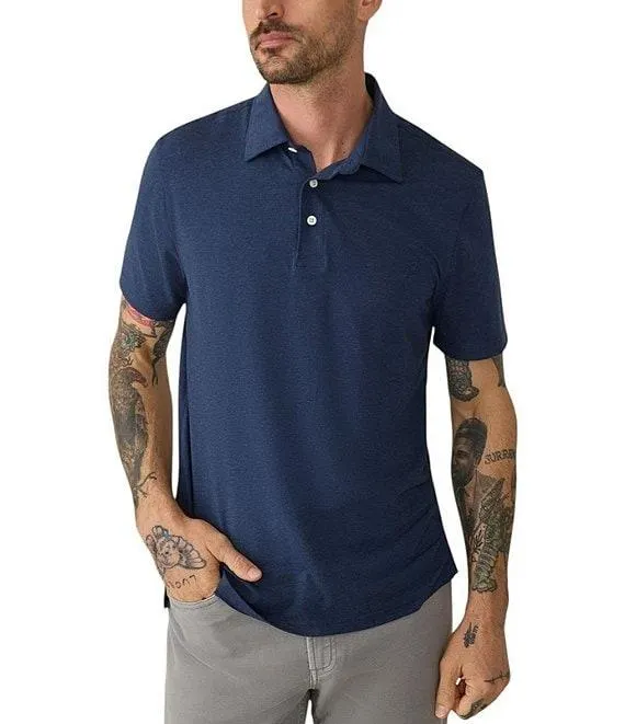 Movement Feeder Stripe Stretch Short Sleeve Polo Shirt