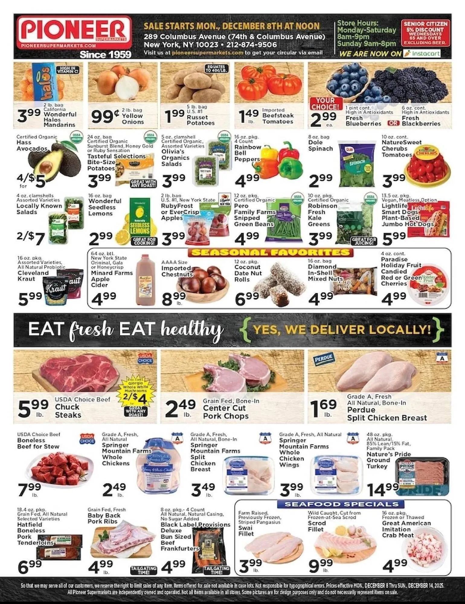 Weekly ad Pioneer Supermarkets weekly ad from December 8 to December 14 2025 - Page 1