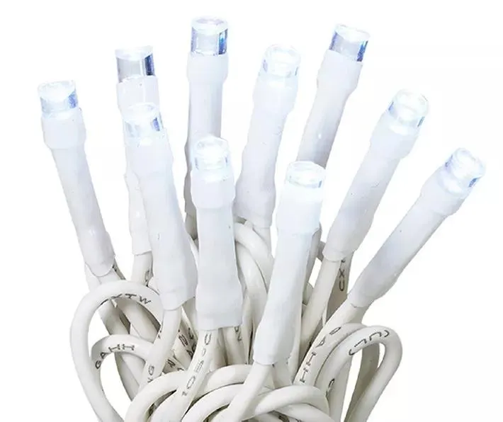 Cool White LED Concave Micro Light Set, 50-Lights