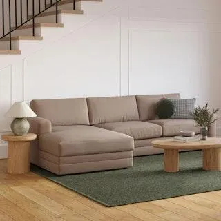 Riley 118" Left Storage Sleeper Sectional - Napa Quartz