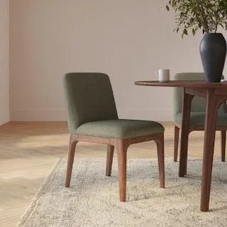 Rosin Dining Chair - Smoked Oak and Welsh Green