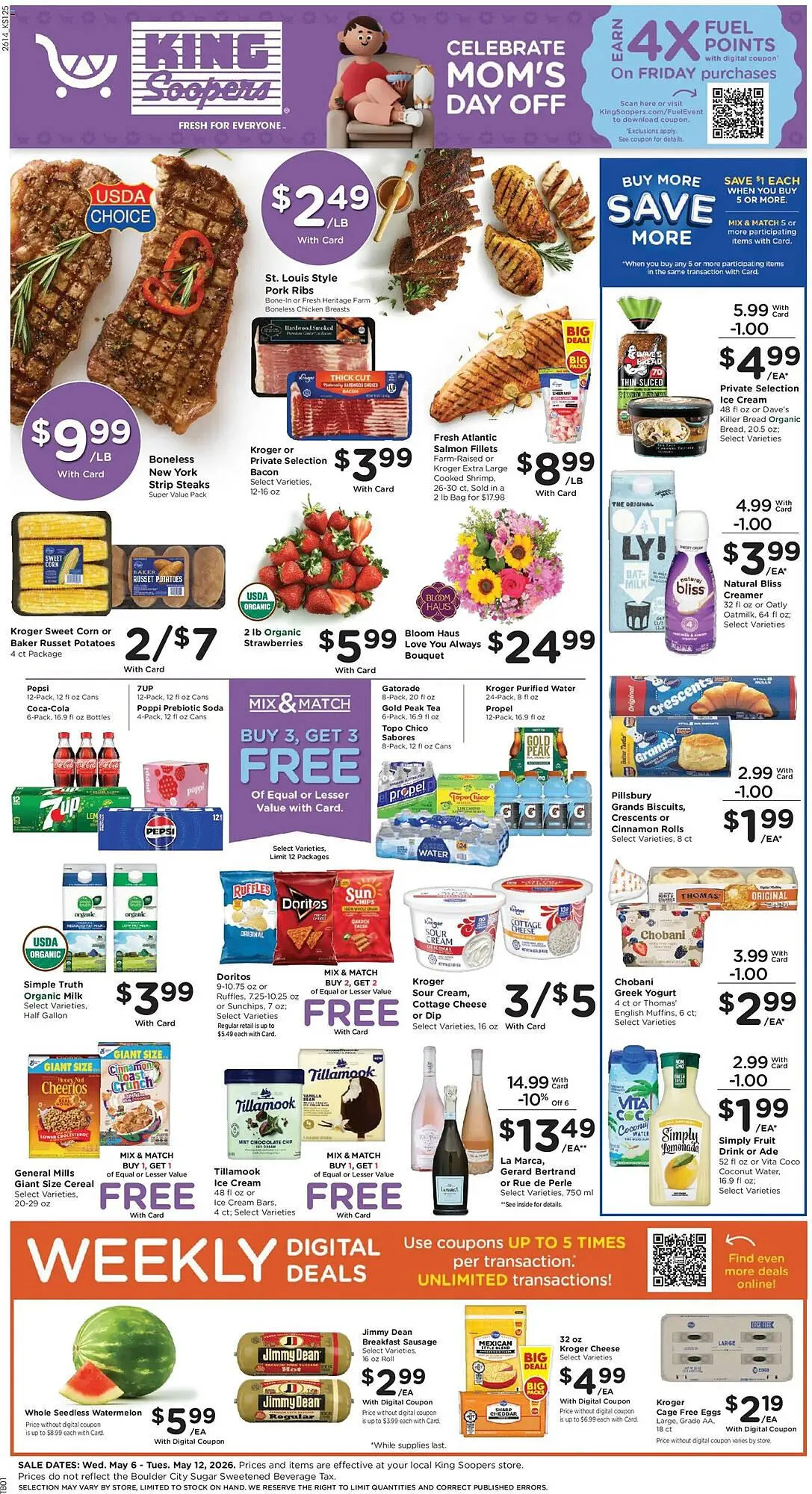 Weekly promotion King Soopers weekly ad spanning from May 6 to May 13 2026 - Page 1 for Catalogue 365