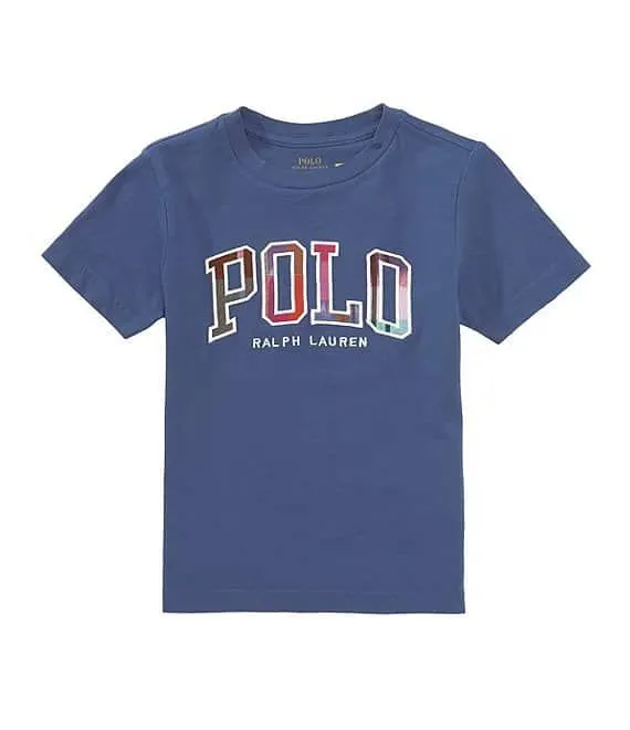 Little Boys Short Sleeve Madras-Logo Jersey T-Shirt