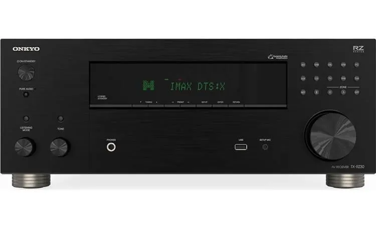 Onkyo TX-RZ30 9.2-channel home theater receiver with Dolby Atmos®, Wi-Fi®, Bluetooth®, Apple AirPlay® 2, and Google Cast