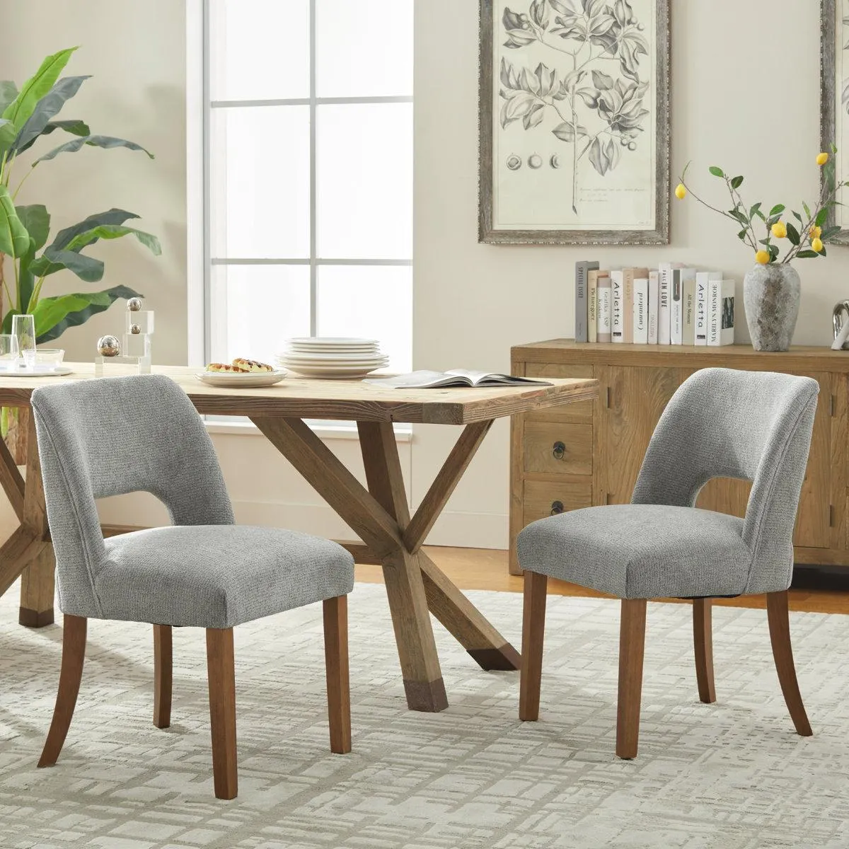 Nakenzie Upholstered Back Side Dining Chair (Set of 2)