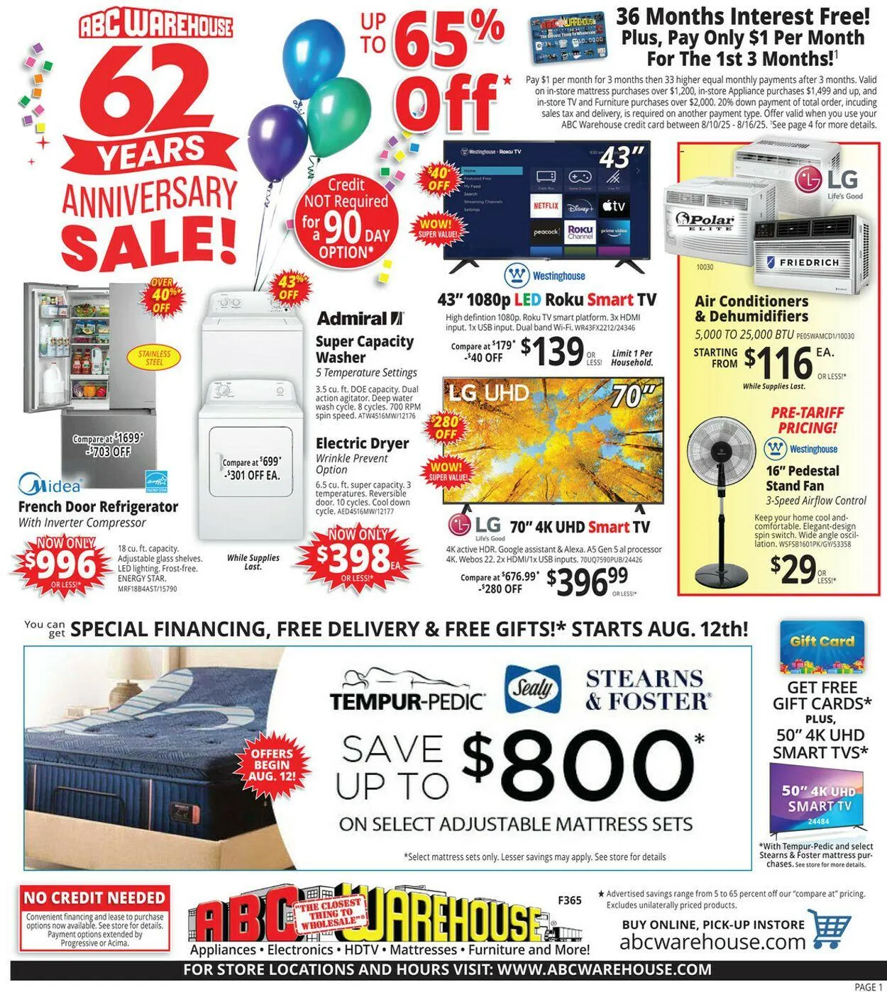 ABC Warehouse Current weekly ad - 1