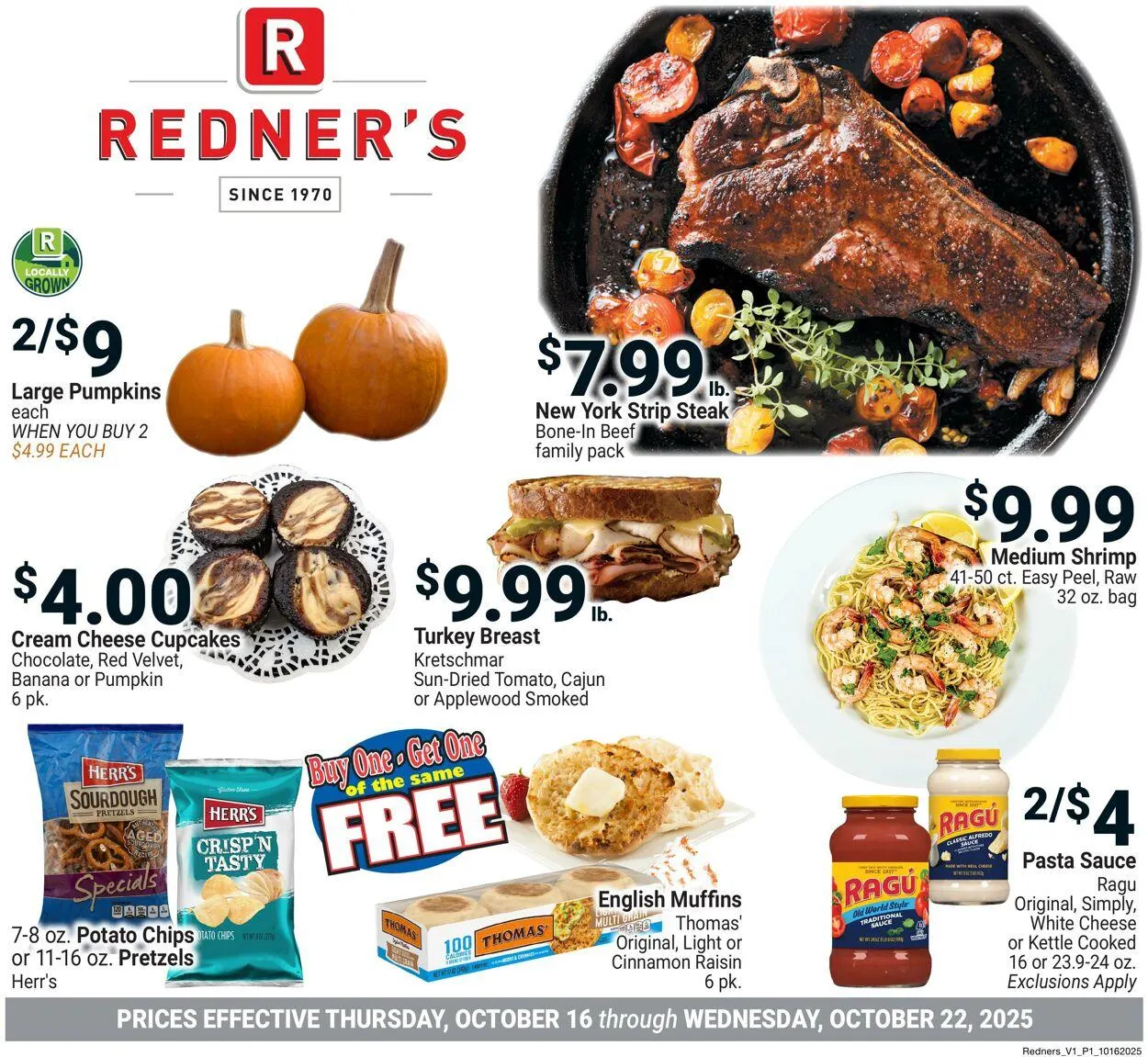 Weekly ad Redner’s Warehouse Market Current weekly ad from October 16 to October 22 2025 - Page 1