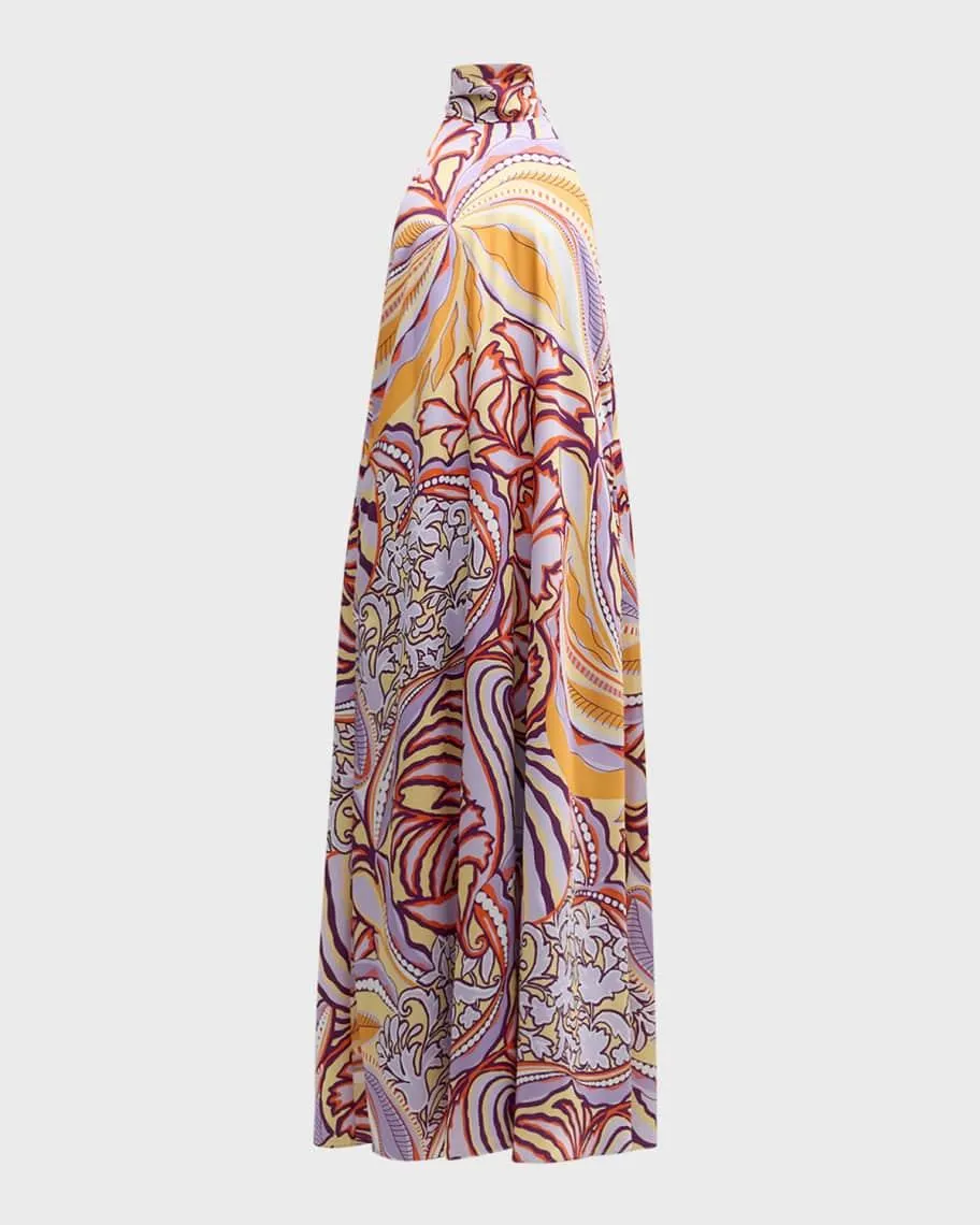 Ziggy Floral-Print Halter Maxi Dress