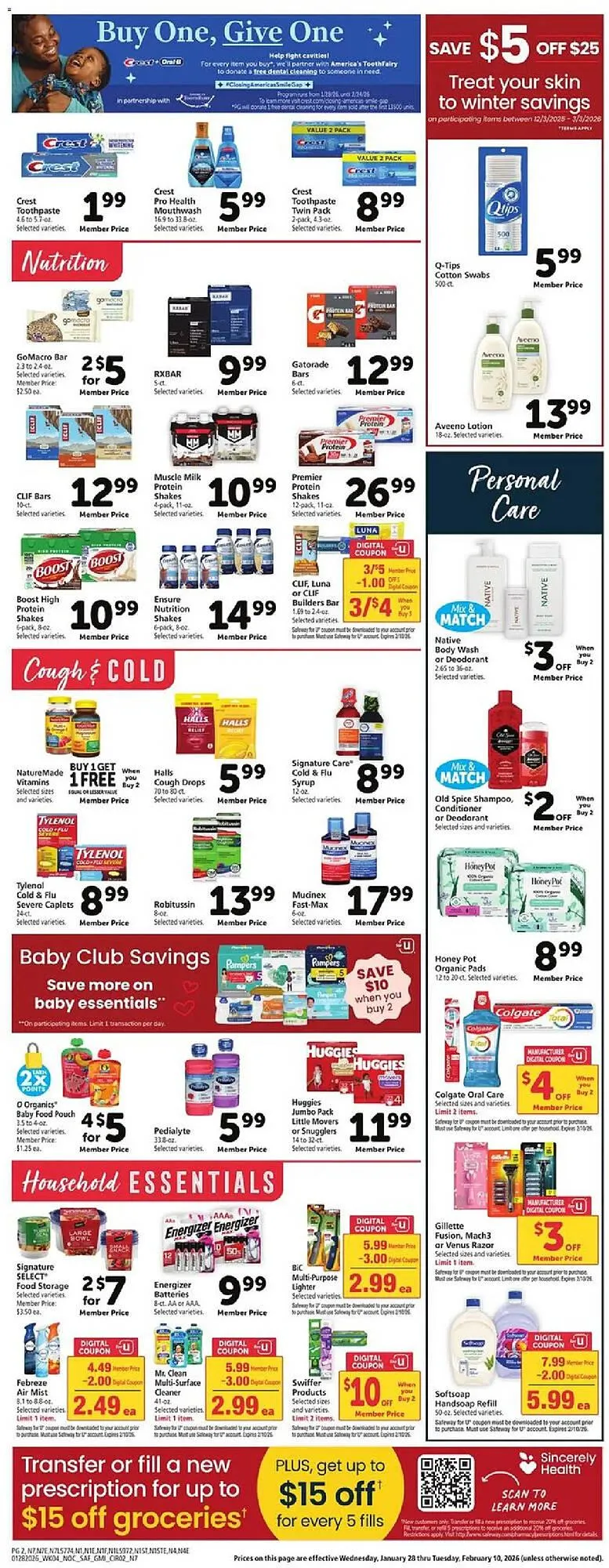 Weekly promotion Safeway weekly ad spanning from January 28 to February 4 2026 - Page 8 for Catalogue 365