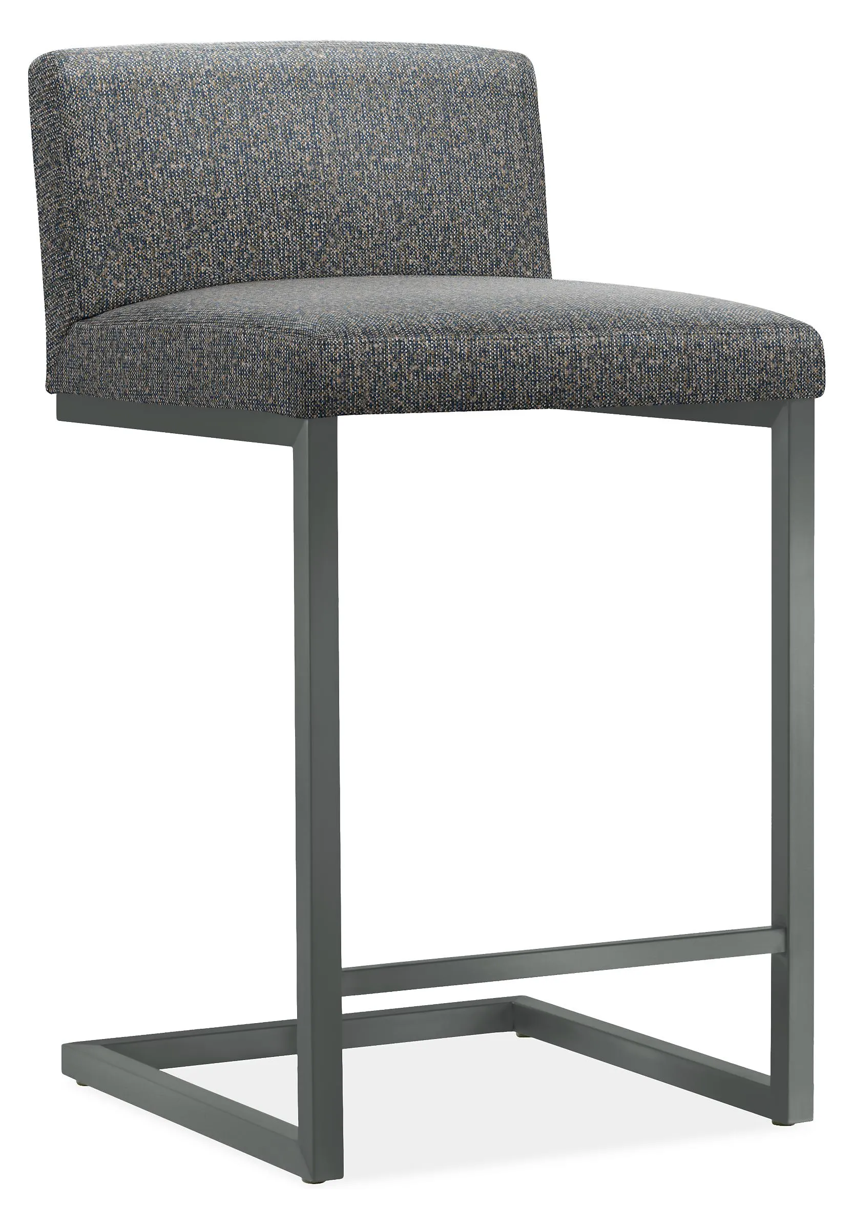 Lira Counter Stool in Conley Navy with Graphite Frame