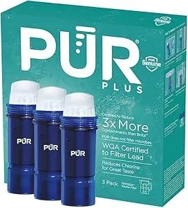 PUR Plus Water Filter Replacement for Pitchers & Dispensers, 6-Month Supply, 3 Count, Blue (PPF951K3)
