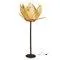 Vintage Italian Lotus Flower Floor Lamp with Vellum Shade, 1970