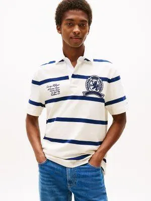 Classic Fit Embroidered Logo Rugby Polo