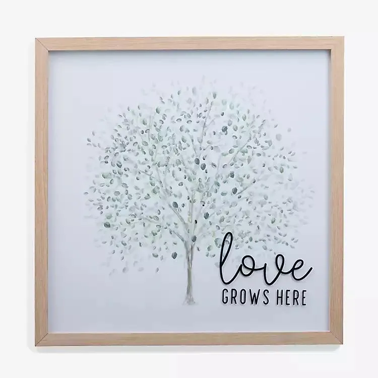 Love Grows Here Tree Wall Plaque
