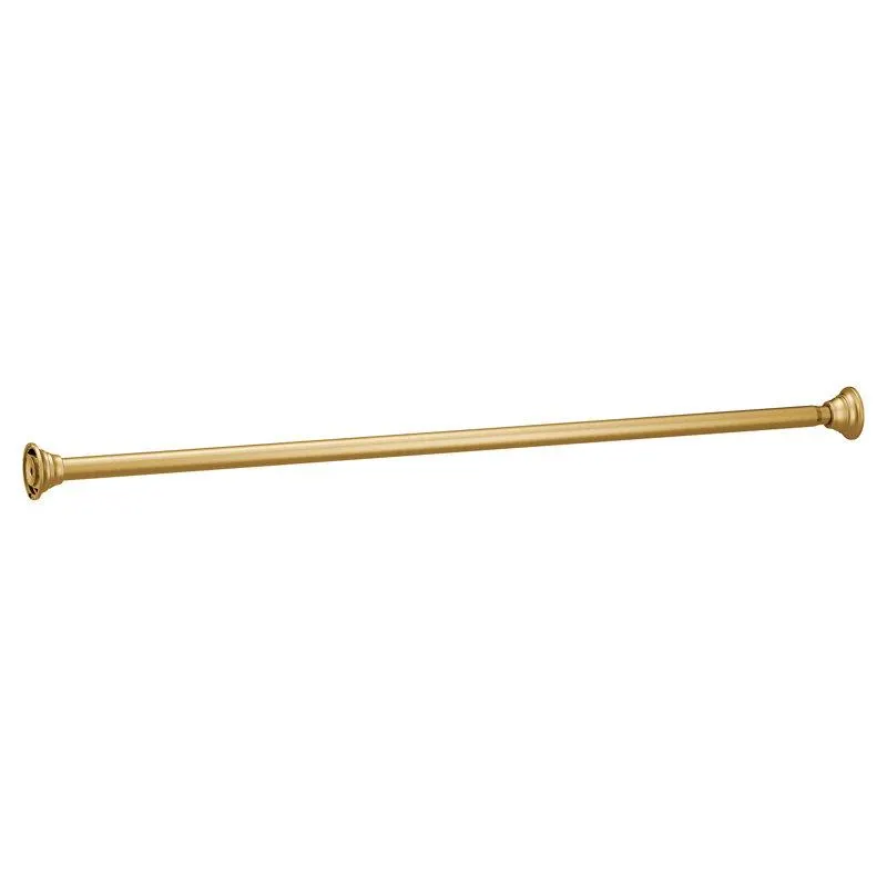 Gold Moen 44-72-Inch Adjustable Tension Mounted Straight Shower Curtain Rod