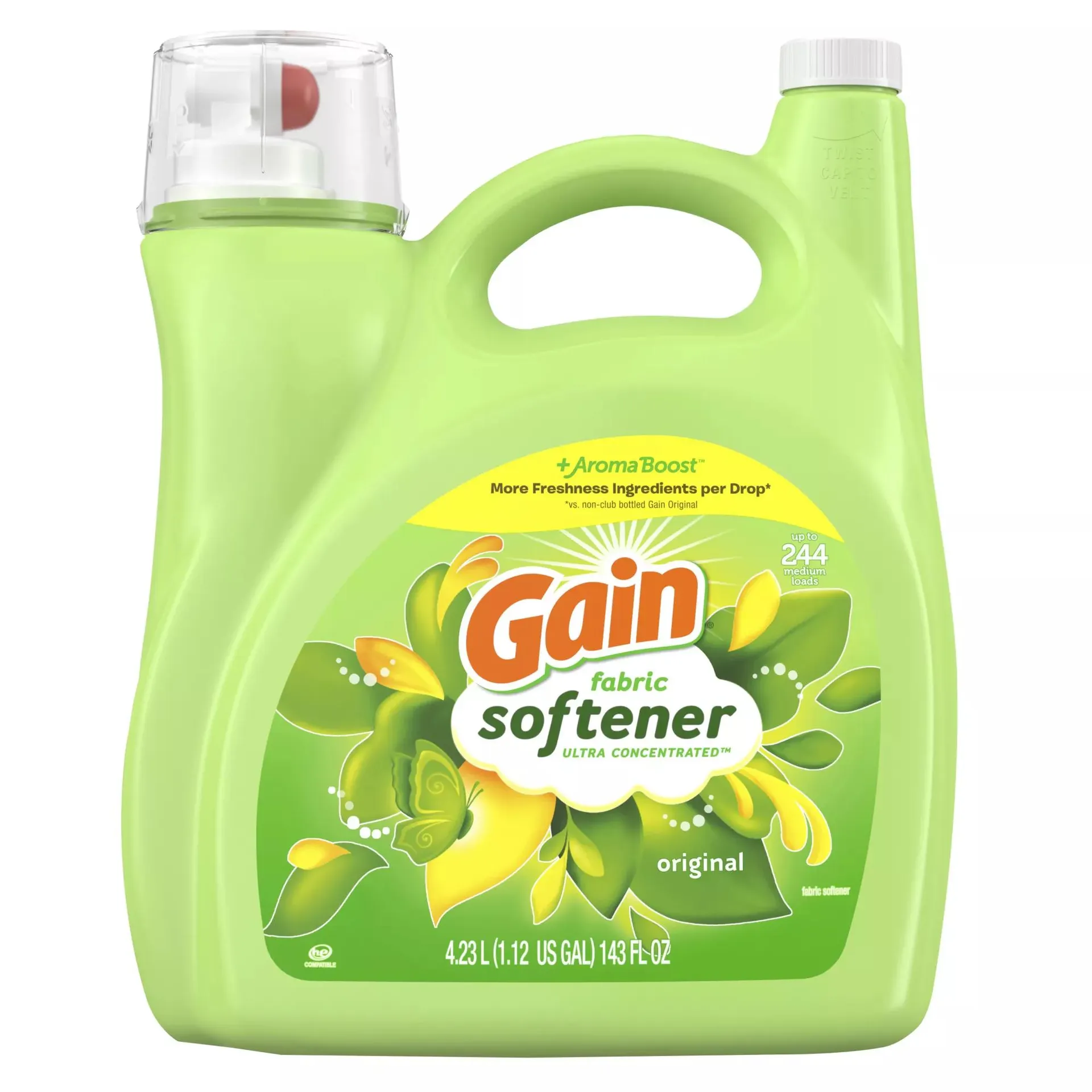 Gain HE Compatible Fabric Softener, 143 fl. oz. - Original Scent