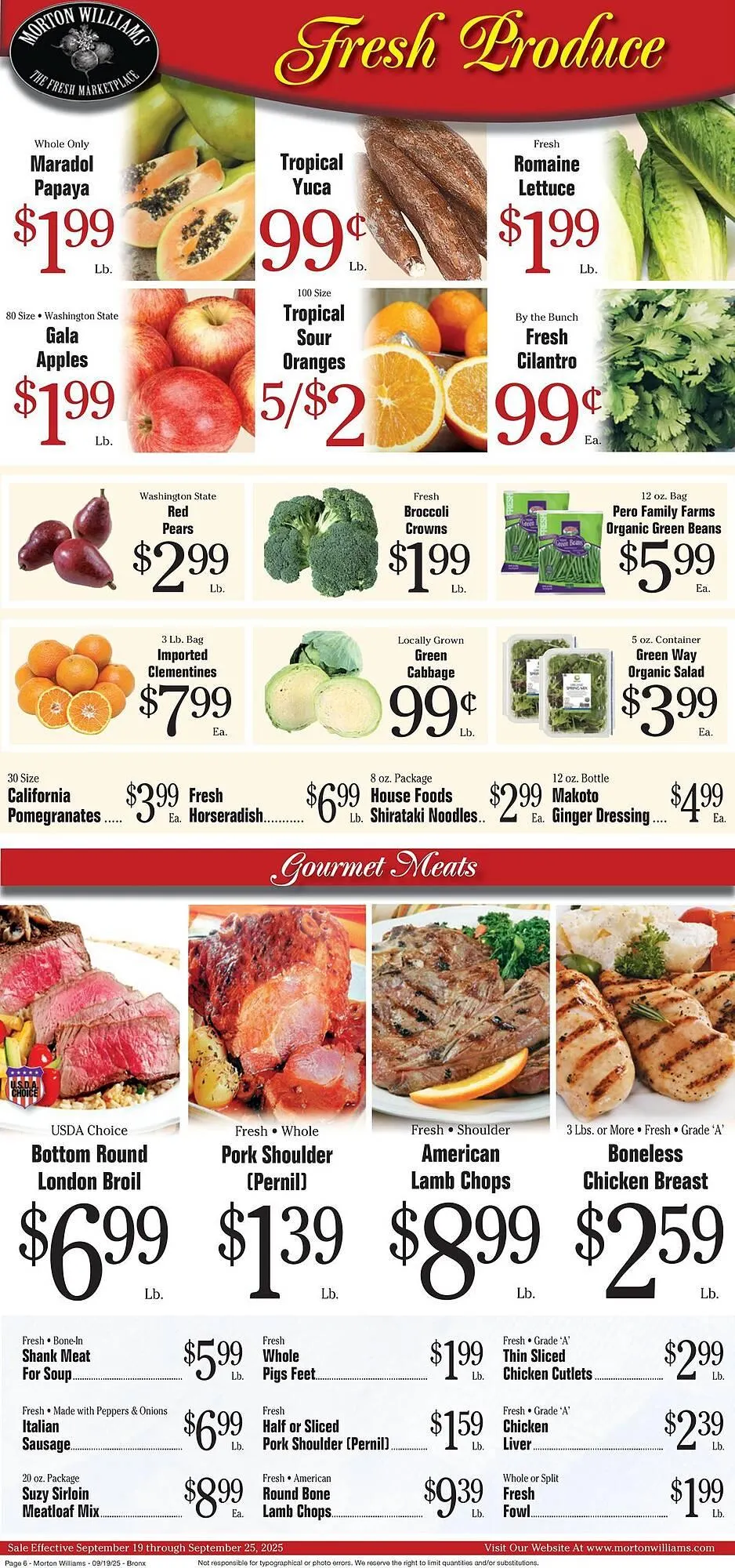 Weekly promotion Morton Williams weekly ad spanning from September 19 to September 25 2025 - Page 6 for Catalogue 365