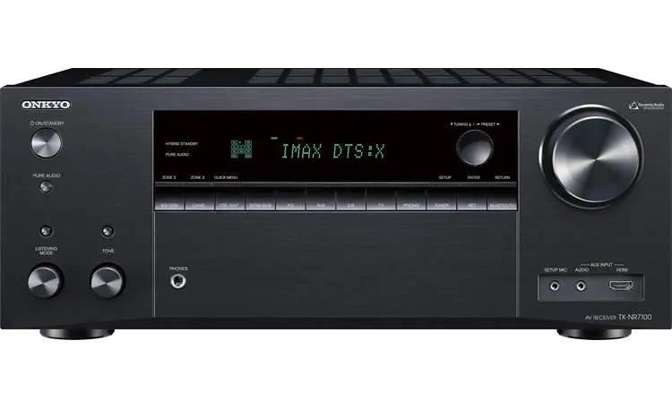 Onkyo TX-NR7100 9.2-channel home theater receiver with Dolby Atmos®, Wi-Fi®, Bluetooth®, Apple AirPlay® 2, and Amazon Alexa compatibility