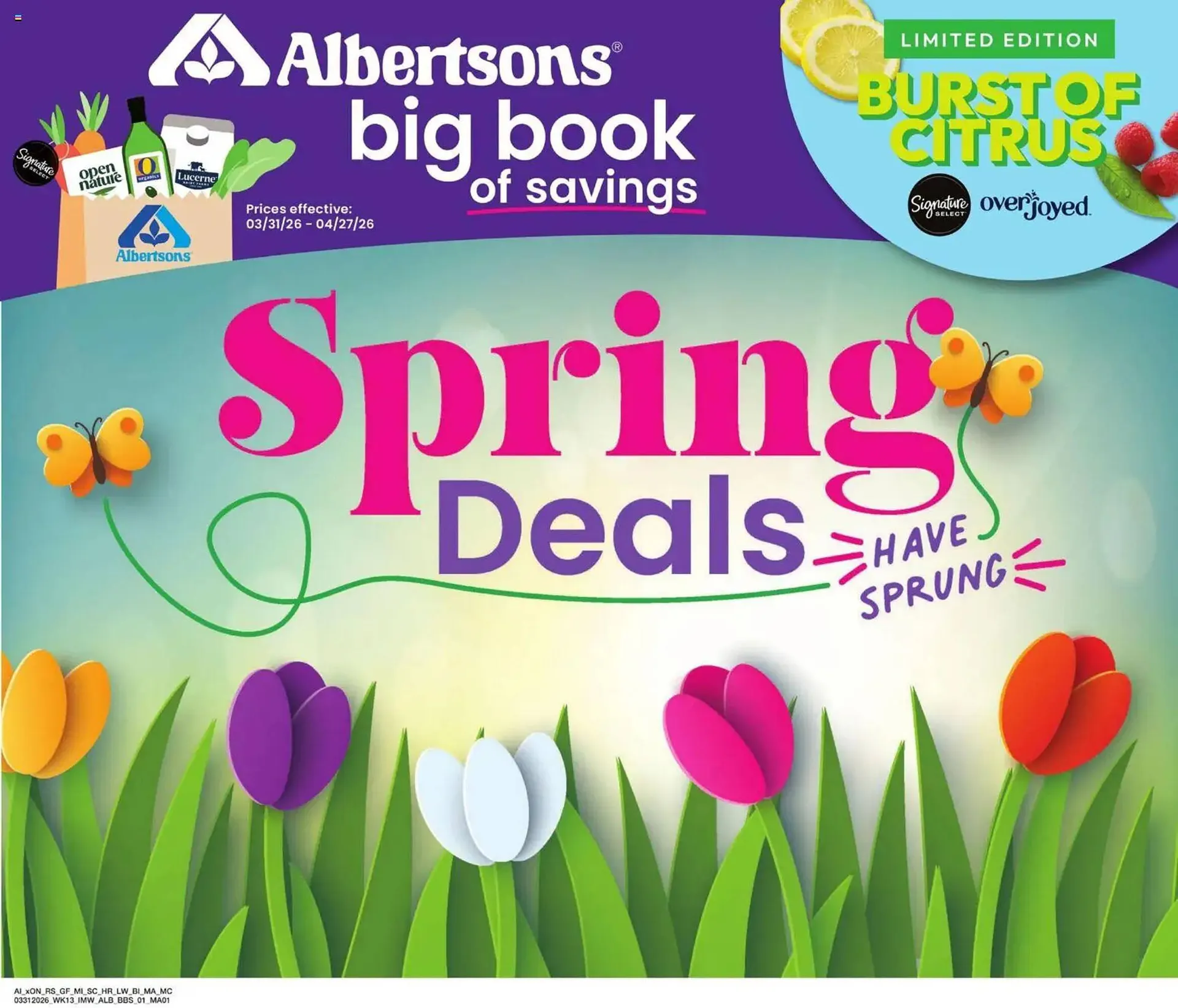 Weekly promotion Albertsons weekly ad spanning from March 31 to April 28 2026 - Page 1 for Catalogue 365