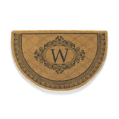 Estate Monogrammed Half-Round Door Mat