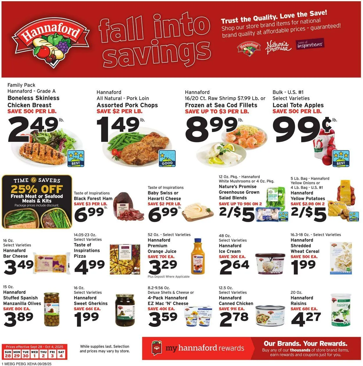 Weekly ad Hannaford Current weekly ad from September 28 to October 4 2025 - Page 1