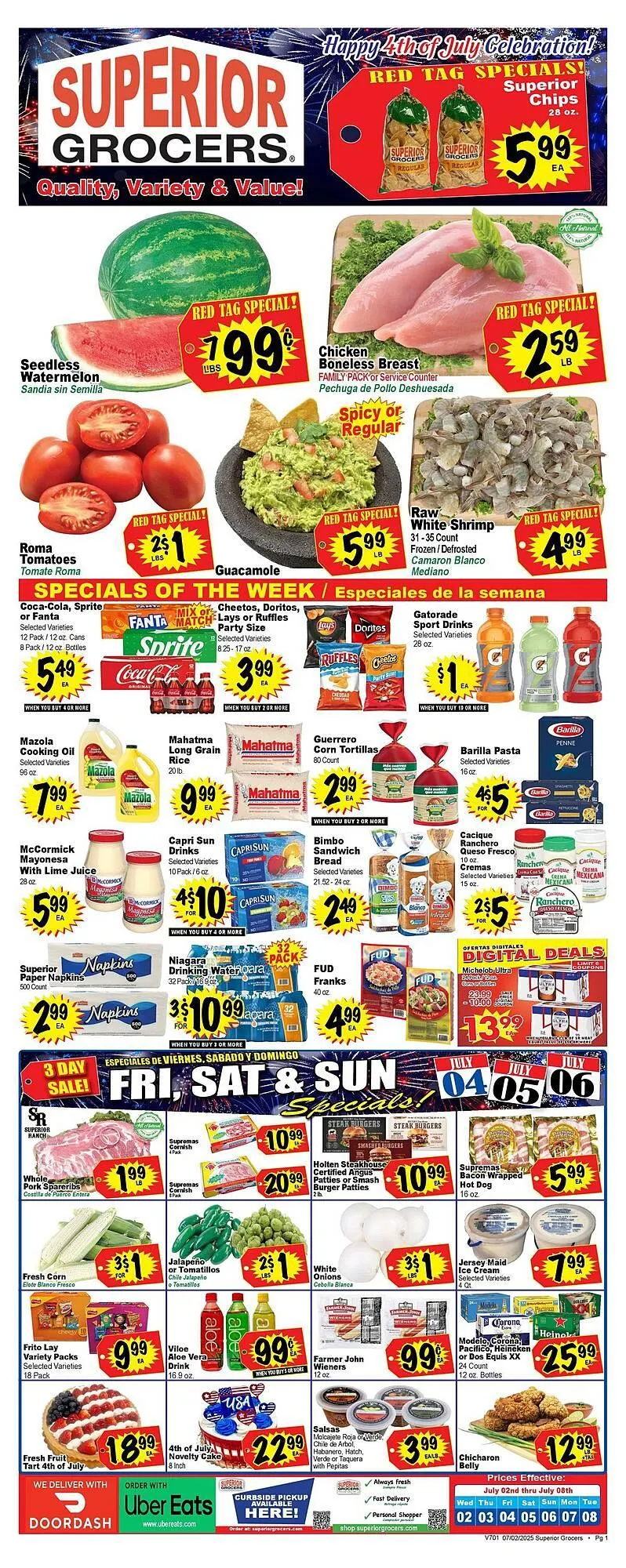 Weekly ad Superior Grocers Weekly Ad from July 2 to July 8 2025 - Page 1