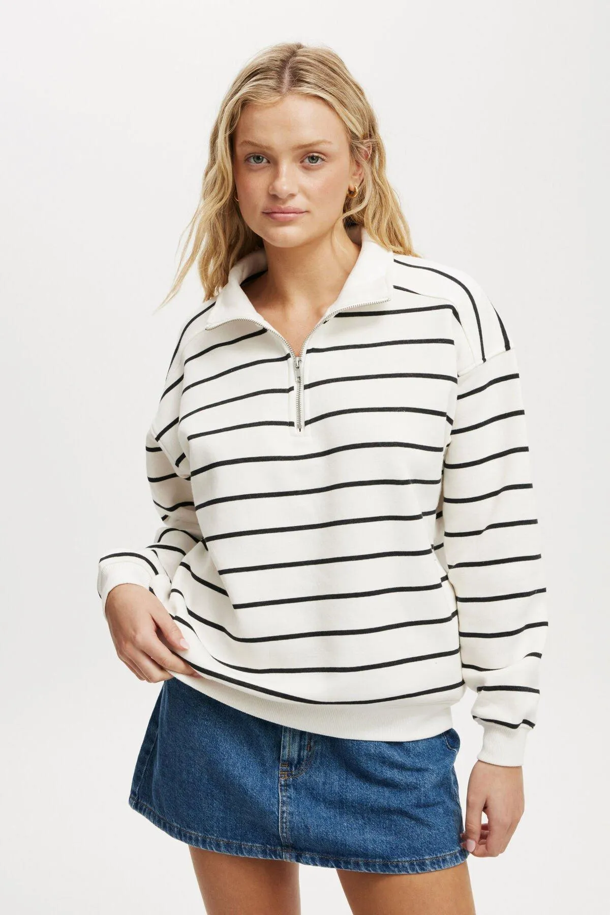 Classic Fleece Oversized Half Zip Sweatshirt