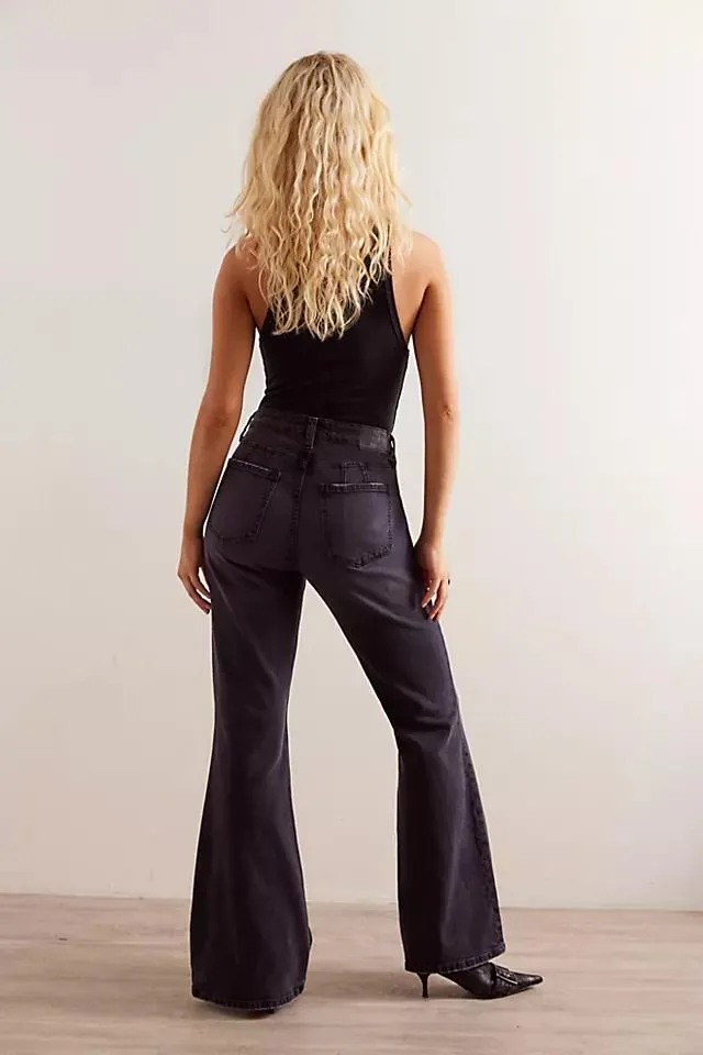 CRVY Vintage High-Rise Flare Jeans