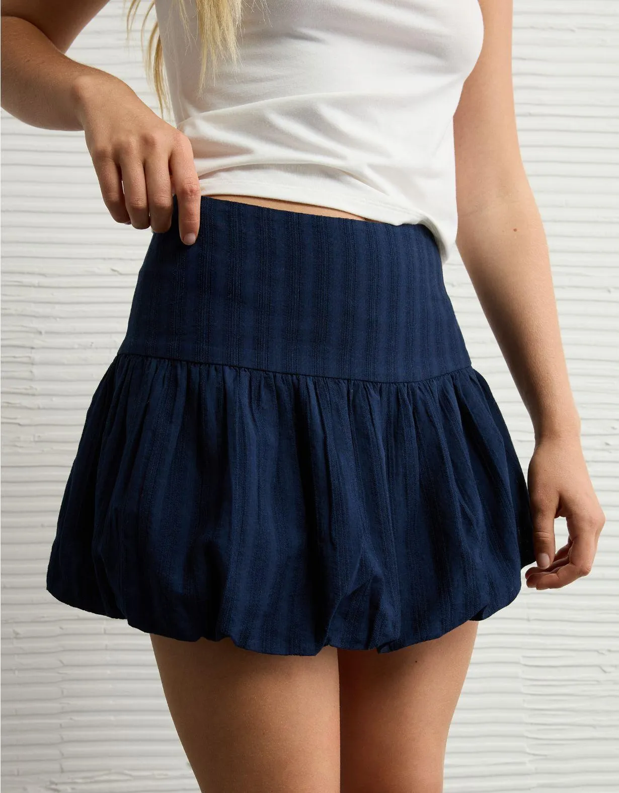 AE High-Waisted Smocked Bubble Skirt
