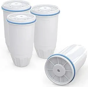 Water Filter Replacement Compatible with Zero Pitcher and Dispenser ZR-001 ZR-017 ZR-004 ZP-006 ZD-013 ZS-008, Multi-Stage Filter System, Reduce Lead, Chromium, and PFOA/PFOS, Pack of 4, By DESENRUIS