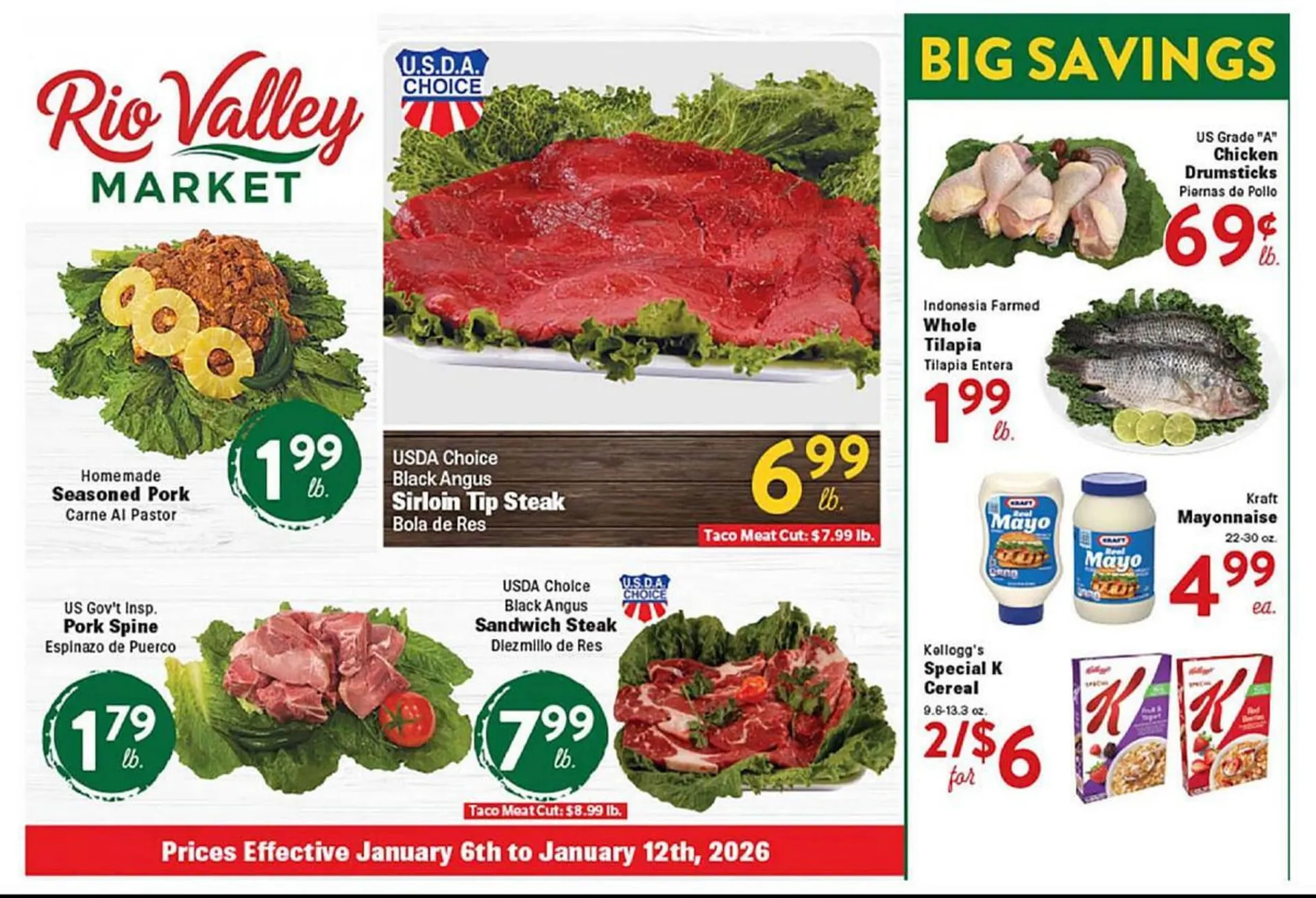 Weekly ad Rio Valley Market weekly ad from January 6 to January 12 2026 - Page 1